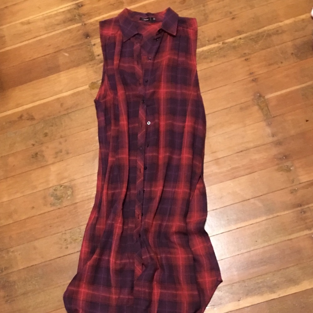 lf millau plaid duster/dress